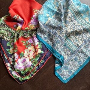 BUNDLE OF 2 Johnny Was Silk Scarves